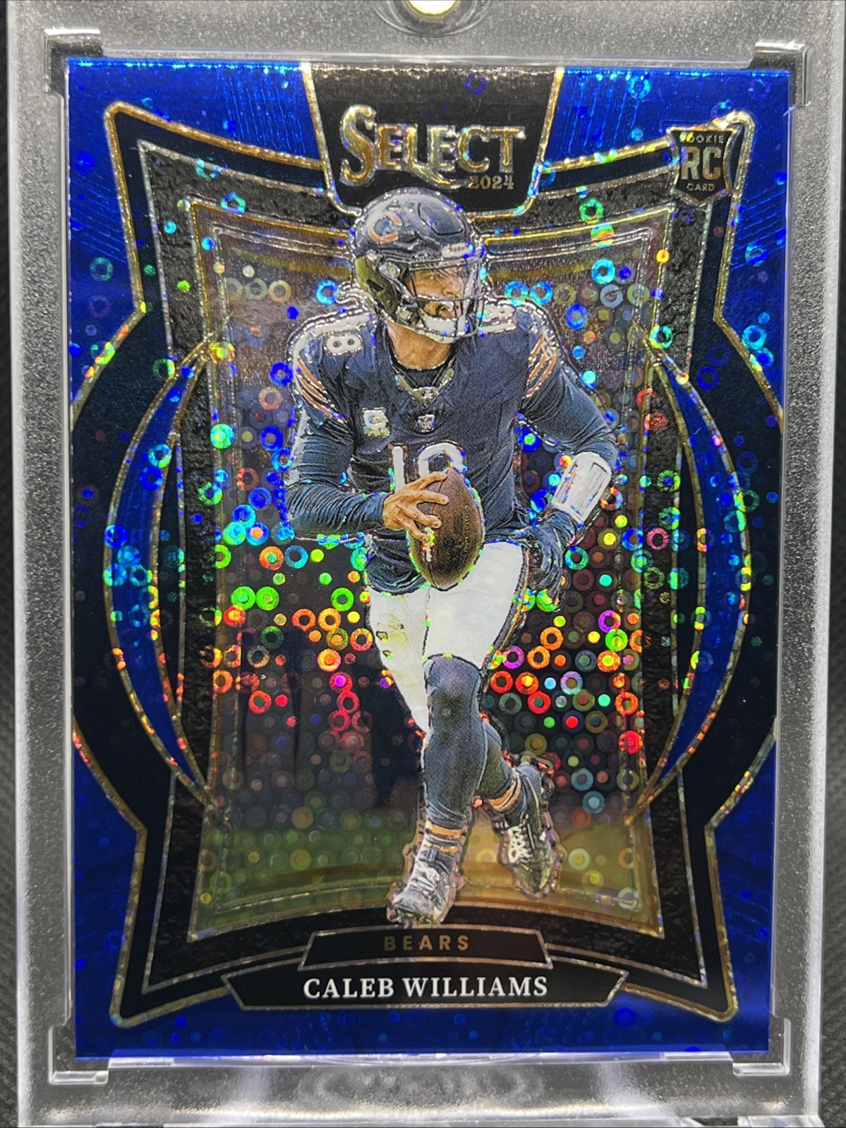 2024 Panini Select - Concourse Level Caleb Williams #114 Blue Disco Prizm /25 RC