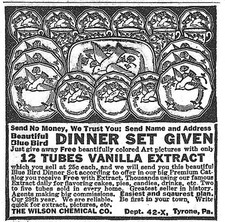 1926 AD* BLUE BIRD DISHES Premium Catalog Give Away Wilson Chemical Co Tyrone PA
