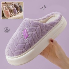 New Non-slip Thick-soled Plush Slippers Couple Winter Warm Home Slipper Indoor F