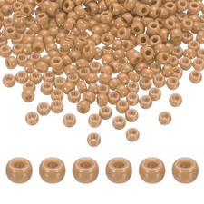 1000Pcs Rock Yellow Pony Beads 6x9mm Acrylic Bulk Plastic Barrel Bead