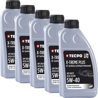 5L TECPO 5W-40 X-TREME PLUS MOTORÖL 502.00 505.00 229.3 226.5 LL-01 LL-98 5W40