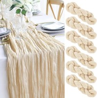 KäSetuch TischläUfer 6 StüCk Beige 90 X 300 Cm Boho Hochzeit Party Dekoration