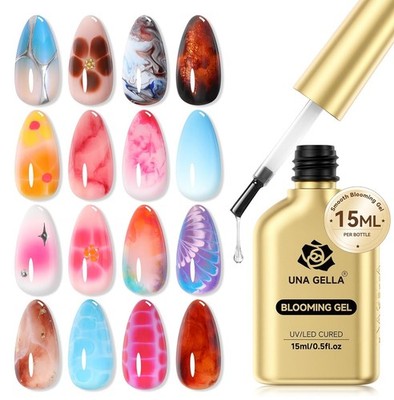 Blooming Gel Nail Polish 15Ml Super Clear for Spreading Effect U V/LED Needed Na