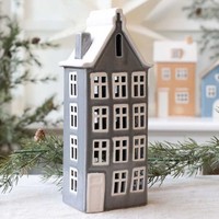 Chic Antique Lichthaus French Grey Grau Chamonix Haus FüR Teelicht 25 Cm