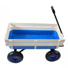 2.8 Cu.Ft. Steel Wagon Children Kid Garden Cart in Blue