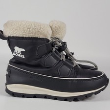 Sorel Kid's Whitney Faux Fur Boots Black US Size 1 US/ 32 EU