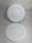 Vintage White Milk Glass 10” Dinner Plates Set Of 2