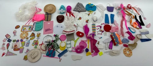 Vintage Barbie Clothes Accessories Lot Mattel Skipper Outfits Shoes Hats Mixed