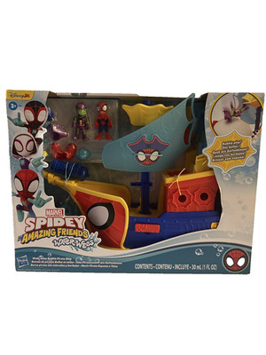 Spidey and his Amazing Friends Marvel Water-Webs Webs Ahoy Bubble Pirate Ship