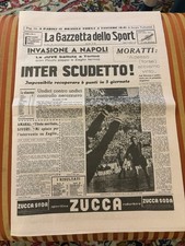 Giornale Calcio Ristampa 29 Aprile Anno 1963 Gazzetta Dello Sport Inter Campione