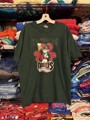 Vintage St Pattys Day OBriens Shirt Mens XL Green Fruit Of The Loom Tee Top