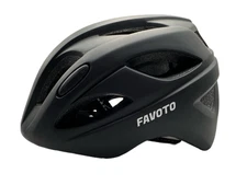 Favoto Kids Bike/Cycle Helmet – Black Matte Child Size 48–54 cm New