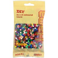 Hama 207-67 BüGelperlen Midi - Vollton Mix 1000 Perlen, 22 Farben, Ab 5 Jahren