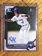 2022 Bowman - Chrome Prospect Autographs Martin Gimenez #CPA-MGZ (AU, RC)