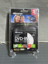 Memorex 3 Pack 2x Mini DVD-RW Discs With Jewel Cases 1.4 GB - NEW Sealed