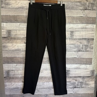 Betabrand Pants Womens Small Tie Waist Slit Ankle Black Pants with Pockets
