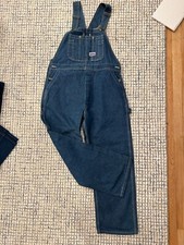 Vintage Big Smith Overalls Denim Bib Jeans Carpenter Made In USA 38x30 New