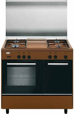 Glem Gas Cucina a Gas 4 Fuochi Forno a Gas 90x60 cm Vano portabombola  AER96AC3 | eBay