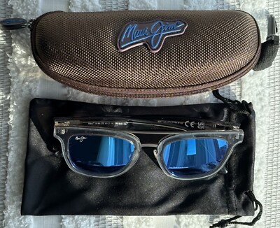 Maui Jim Relaxation Mode MJ 844 27G Translucent Grey + Blue Hawaii