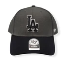 '47 Los Angeles Dodgers MVP 2 Tone Charcoal White Outline Adjustable Strap Hat