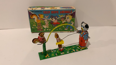 RARE MECHANICAL SKIP ROPE ANIMALS WIND UP JAPAN WORKS | eBay