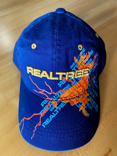 Vintage YOUTH Hat REALTREE Blue Orange Buck Embroidered Strapback Lightweight