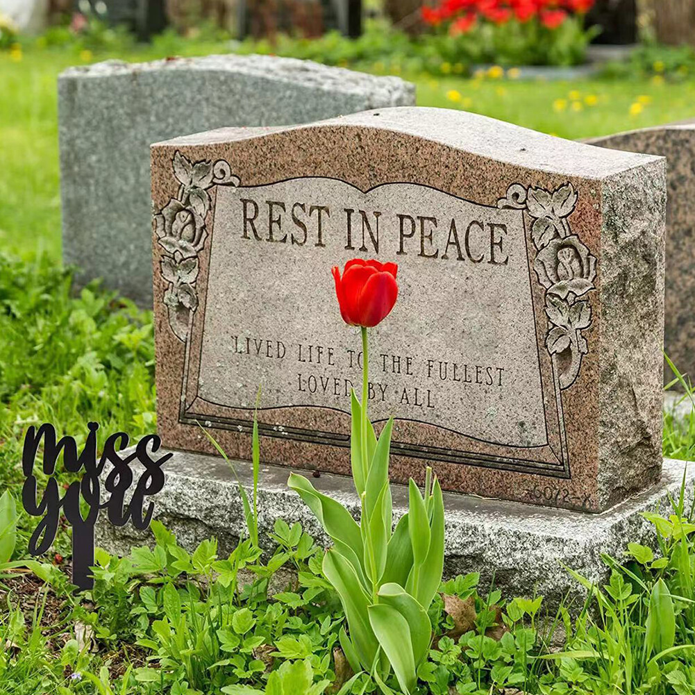 Stake Grave Markers Words Miss You Acrylic Cemetery Decorations