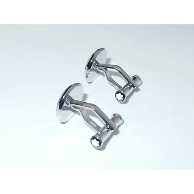New Montblanc Urban Spirit Stainless Steel Round Cufflinks Acrylic
