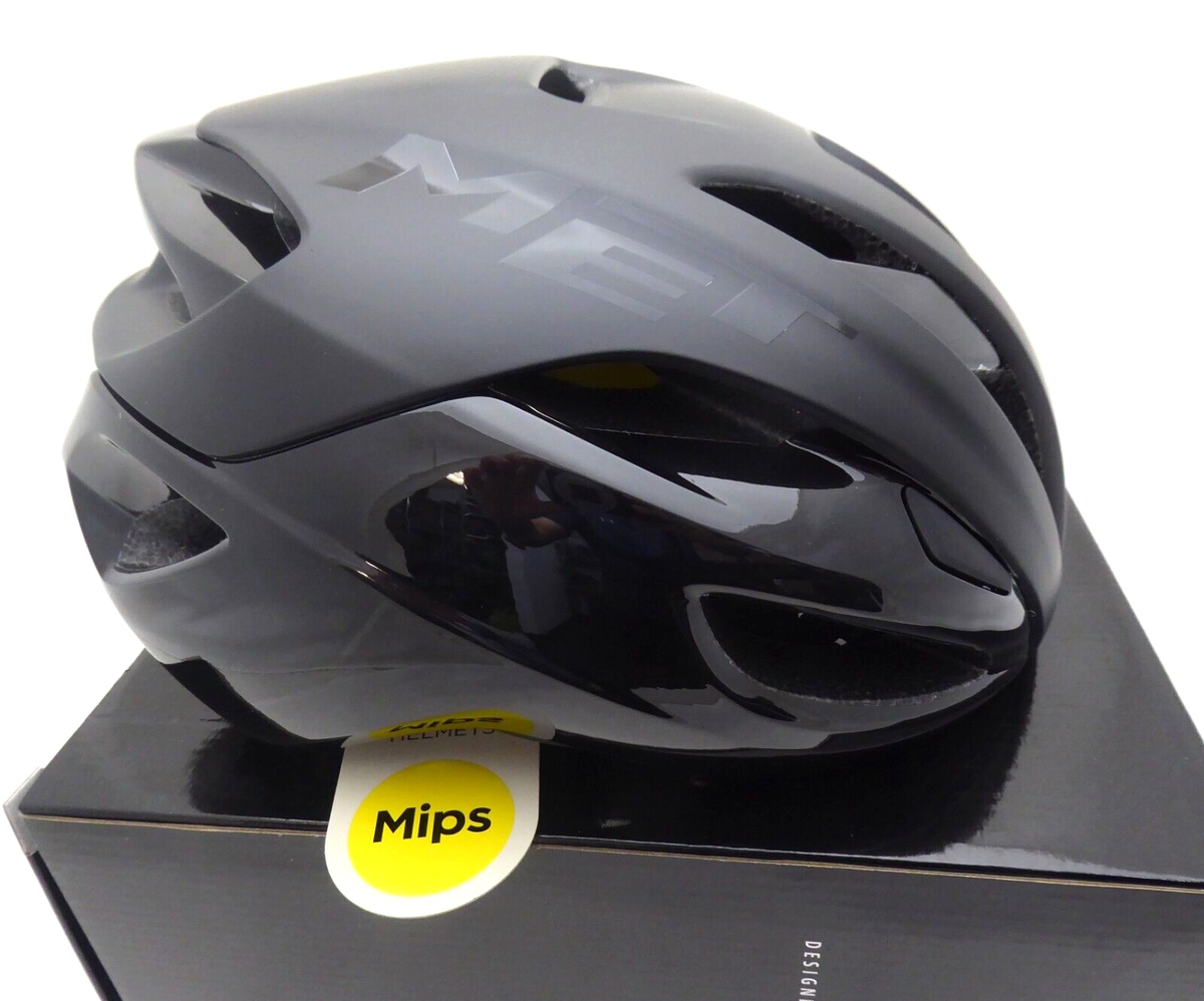MET Rivale MIPS Helmet - Matte/Gloss Black, Medium | eBay