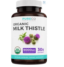 Cardo Mariano 9000mg Y Raiz Diente De Leon Apoya la función hepática saludable