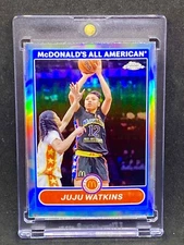 JuJu Watkins ROOKIE REFRACTOR SP Insert Holo Silver Non Auto - USC TROJANS