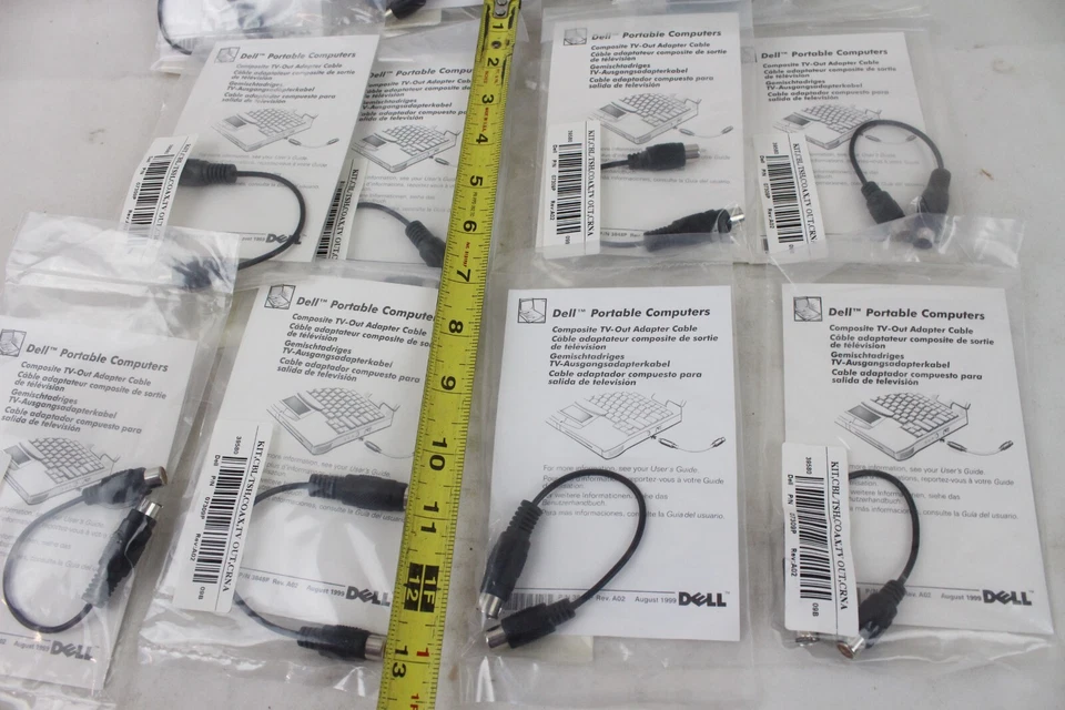 11 New Dell Composite TV-Out Adapter Cable P/N 07309P Coax Composite TV Out - Image 2 of 4