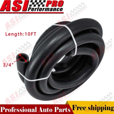 #ad #ad 10FT 3 4quot; Heater Hose Coolant Radiator Straight 100PSI SAE 20R3 Black US ASI $39.99