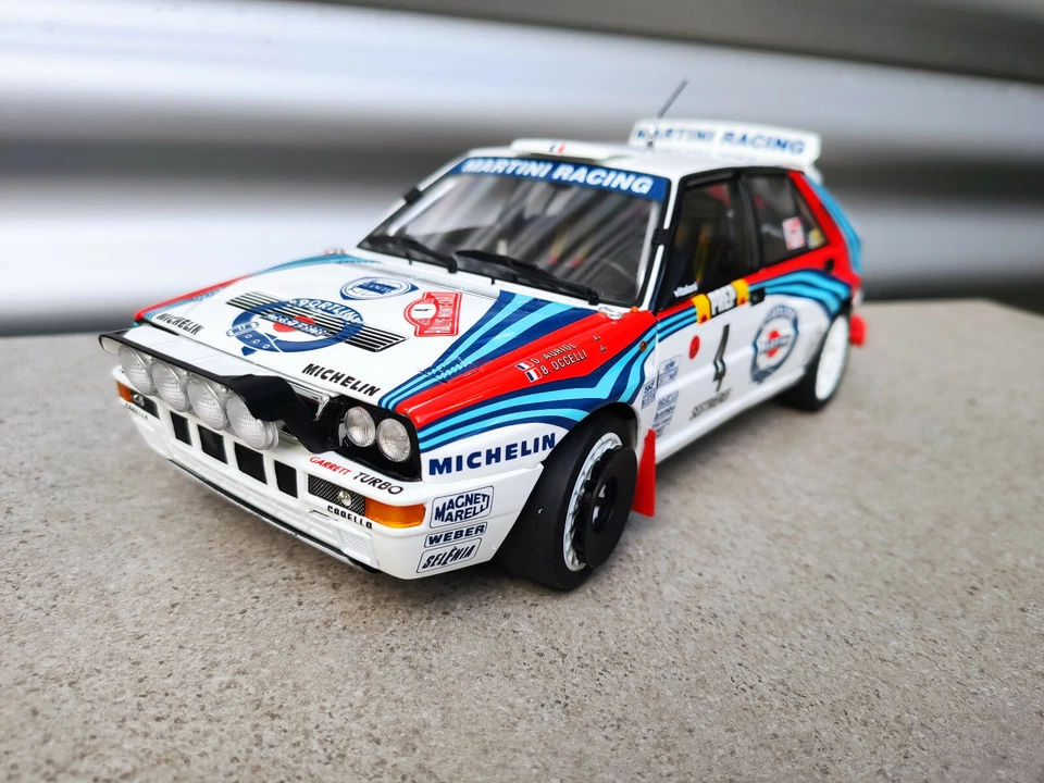 1:18 Kyosho Lancia Delta HF Integrale Montecarlo 1992 Auriol 08348A NUOVO NEW - Immagine 4 di 4