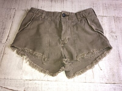 Free People Cutoff Shorts, Frayed Hem, Size 2 Brown