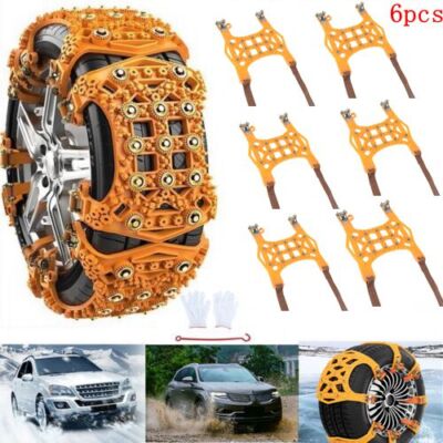 6pcs Wheel Tire Snow Chains Car Truck SUV Anti-skid Emergency Winter Universal