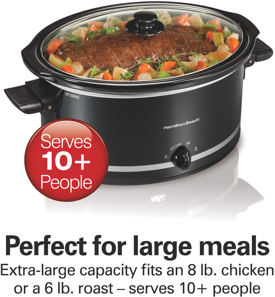 8qt Crock Pot 8qt Slow Cooker Big 10 quart 9 quart 8.5 Quart XL qt Black 8qt Crock Pot 8qt Slow Cooker Big 10 quart 9 quart 8.5 Quart XL qt Black