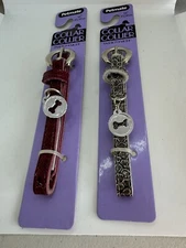 Petmate Fashion Adjustable Dog Collar Small 8-14” Set Of 2 Brand New