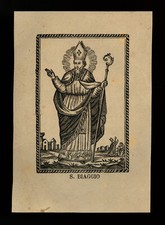 santino stampa popolare 1800 S.BIAGIO V.DI SEBASTE  M.