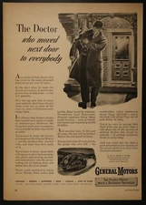 GM General Motors Enable Doctor House Calls Vintage Print Ad 1947