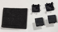 Plastic  Foam Feet Screw Covers for SLIM PS2 Playstation 2 Console System Black