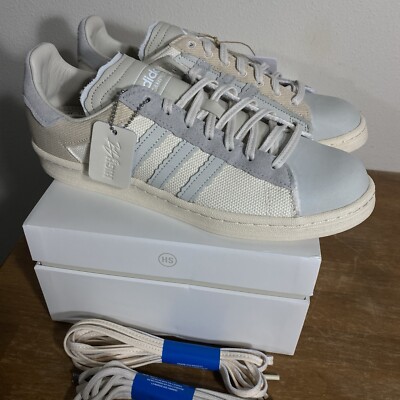 Size 11.5 - Adidas Campus highsnobiety  High Art  Off White Suede Leather Canvas