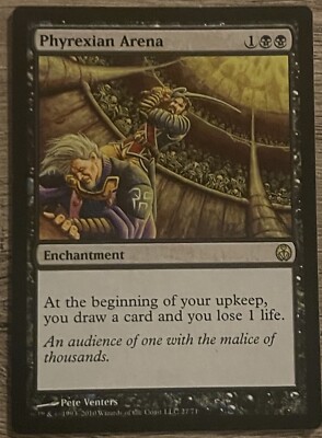 mtg cards like phyrexian arena MTG -Phyrexian Arena -Duel Decks: Phyrexian Vs. The Coalition -NM -Rare  -27/71