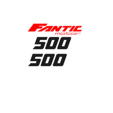 scritta " 500 " per fianchetti radiatore Fantic Motor Caballero Deluxe 500 adesi