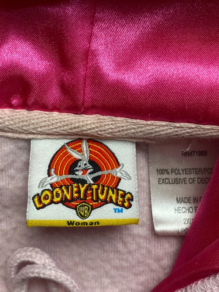 Sudadera Pussyfoot Mujer 2X Rosa Sudadera con Capucha Suéter Looney Tunes Plus Damas RARA Foto 4 de 4