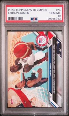 2024 TOPPS NOW OLYMPIC GAMES #24 LEBRON JAMES PSA 10 | eBay
