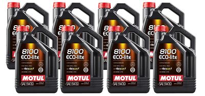 Motul 8100 ECO-LITE 5W30 - 40 Liters - Fully Synthetic Engine Motor Oil (8 x 5L)