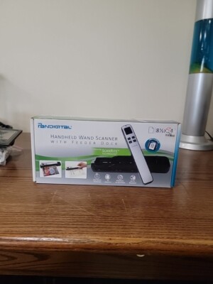 Pandigital Handheld Wand Scanner Document Wifi  ScanRite Feeder Dock