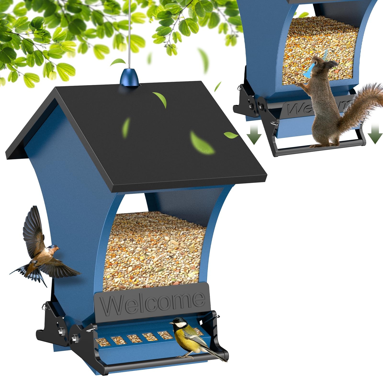 S For Outdoors, 5lb Metal Hanging Feeders, Large Wi...
