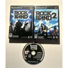 PlayStation 2 PS2 Music bundle Video Game lot🔥Works guitar hero - rockband